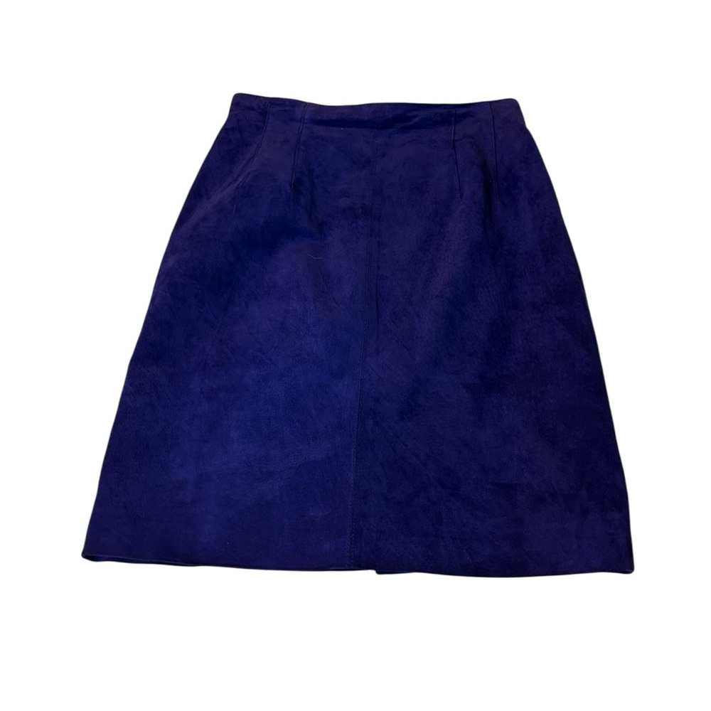 Evan Davies Royal Blue Suede Skirt